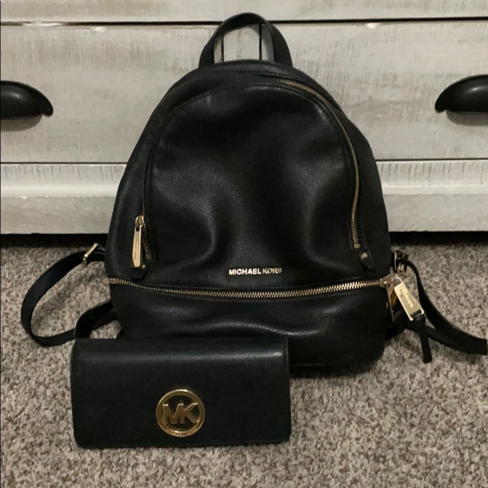 Michael Kors backpack and wallet